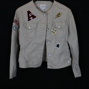 Tan Jean Jacket with Patches